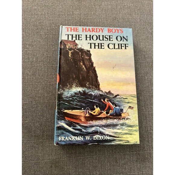 02 The House on the Cliff (1959-Brown End Page): 🕵🏻Hardy Boys Book Blue-Back - Picture 1 of 10
